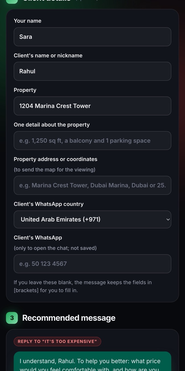 2. Add the name and the property